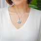 Unique Green Jade with Pink Pearl Vine Necklace GVN17R