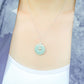 Unique Green Jade with Pink Pearl Vine Necklace GVN17R