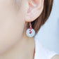 Light Jade with Ruby Vine Hook Earrings