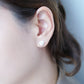 White Keshi Pearl Ear Studs in 14K Gold - 7-8mm