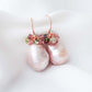 Baroque Pearls Hook Earrings with Tourmaline Cluster MP3