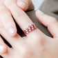Milestone Ring with Garnet and Diamonds