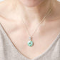 Jade Donut with Orchid Pendant Necklace OFNS - Sterling Silver