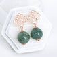 Forest Green Jade Peranakan Stud Earrings