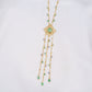 Peranakan Tile Green Jade Tassel Necklace