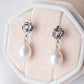 Petite Rose Ear Studs with Petite Pearls