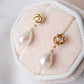 Petite Rose Ear Studs with Petite Pearls