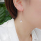 Sleek Leaf Ear Hooks with Baroque Pearls and Gem Cluster - RG44