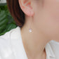 Sleek Leaf Ear Hooks with Baroque Pearls - RG48