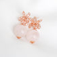 Rose Quartz with Orchid Earrings RQ13