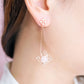Intricate Ear Studs with Dangling Peranakan Tile Rose Quartz RQ19