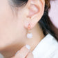 Intricate Ear Hoops with Rose Quartz RQ20