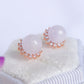 Lavender Jade Starburst Ear Studs