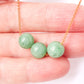 Sliding Triple Green Jade Necklace