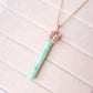 Sleek Jade with Pearl Cluster Necklace - UJ109