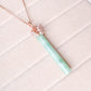 Sleek Jade with Pearl Cluster Necklace - UJ109