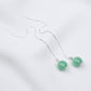 Green Jade U Hook Sparkly Ear Threader