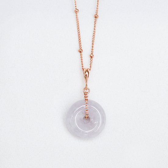 Vivid Petite Lavender Jade Necklace