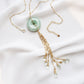 Jade with Green Amethyst Tassel Necklace